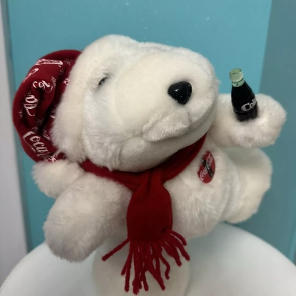 Coca-Cola Polar Bear Plush with Scarf - Picture 4 of 10